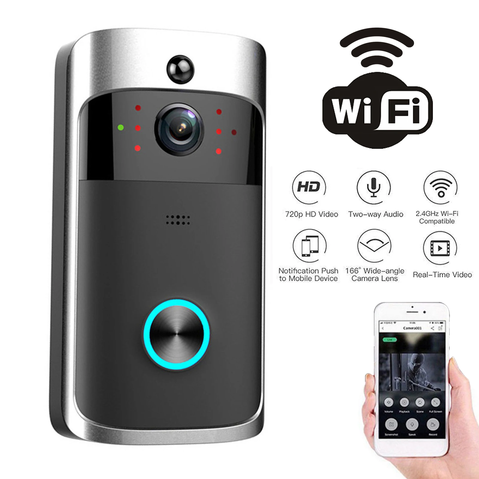 Smart Home Video Doorbell Enhanced Security With Smart Doorbell - 2026 NEW V5 Video Door Bell
