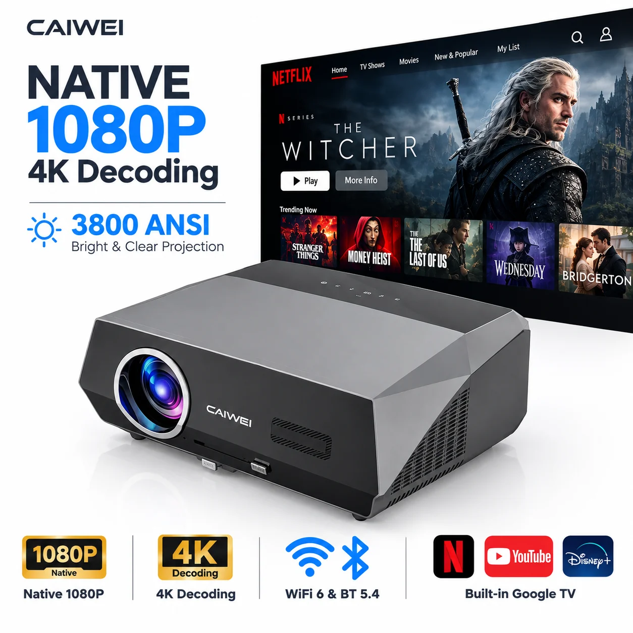 Smart Home Devices Images - CWEUG 3800ANSI A10Q Proyektor Android Smart