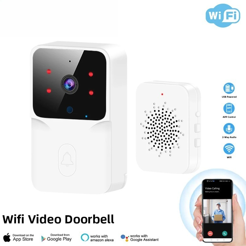 Smart Home Video Doorbell Enhanced Security With Smart Doorbell - Bel Pintu Wifi Rumah Pintar Kamera