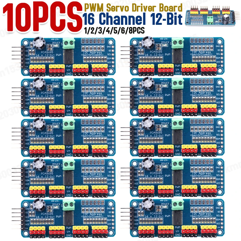 Smart Home Arduino - 1-10 buah PCA9685 Robot Controller IIC