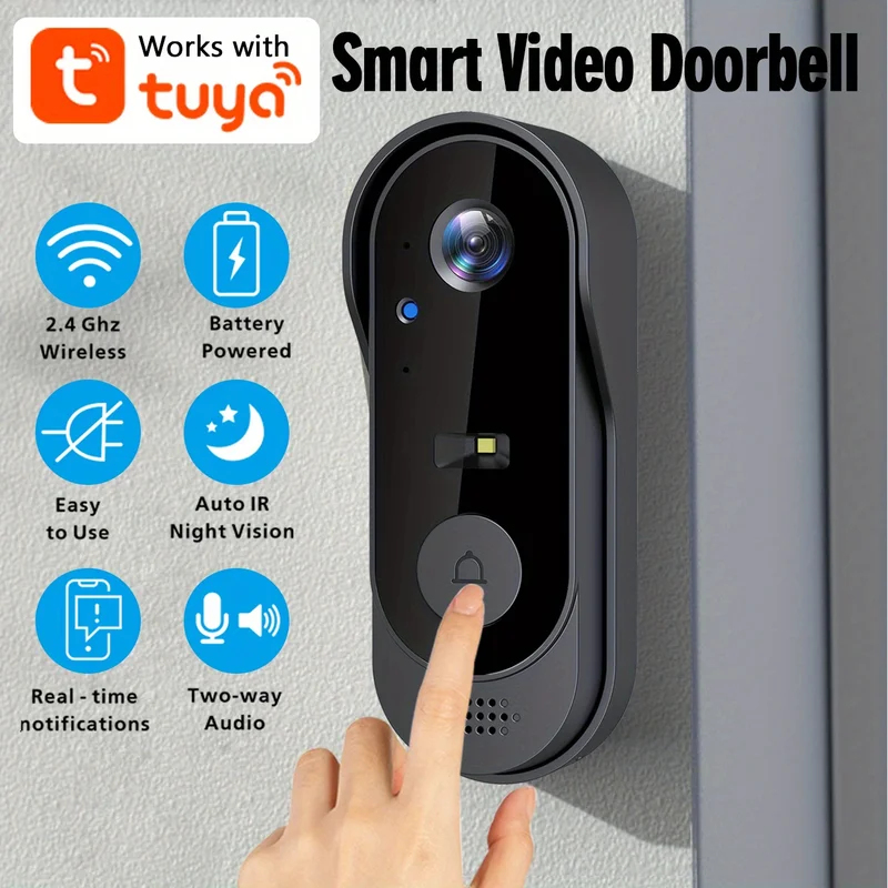 Smart Home Video Doorbell Enhanced Security With Smart Doorbell - Tuya WiFi Bel Pintu Video Pintar