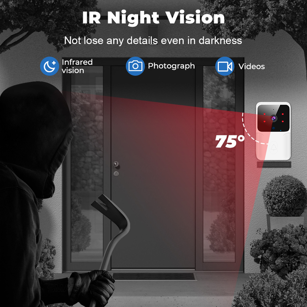 Kamera Bel Pintu Video Nirkabe - Smart Home Video Doorbell Enhanced Security With Smart Doorbell ulasan dan harga