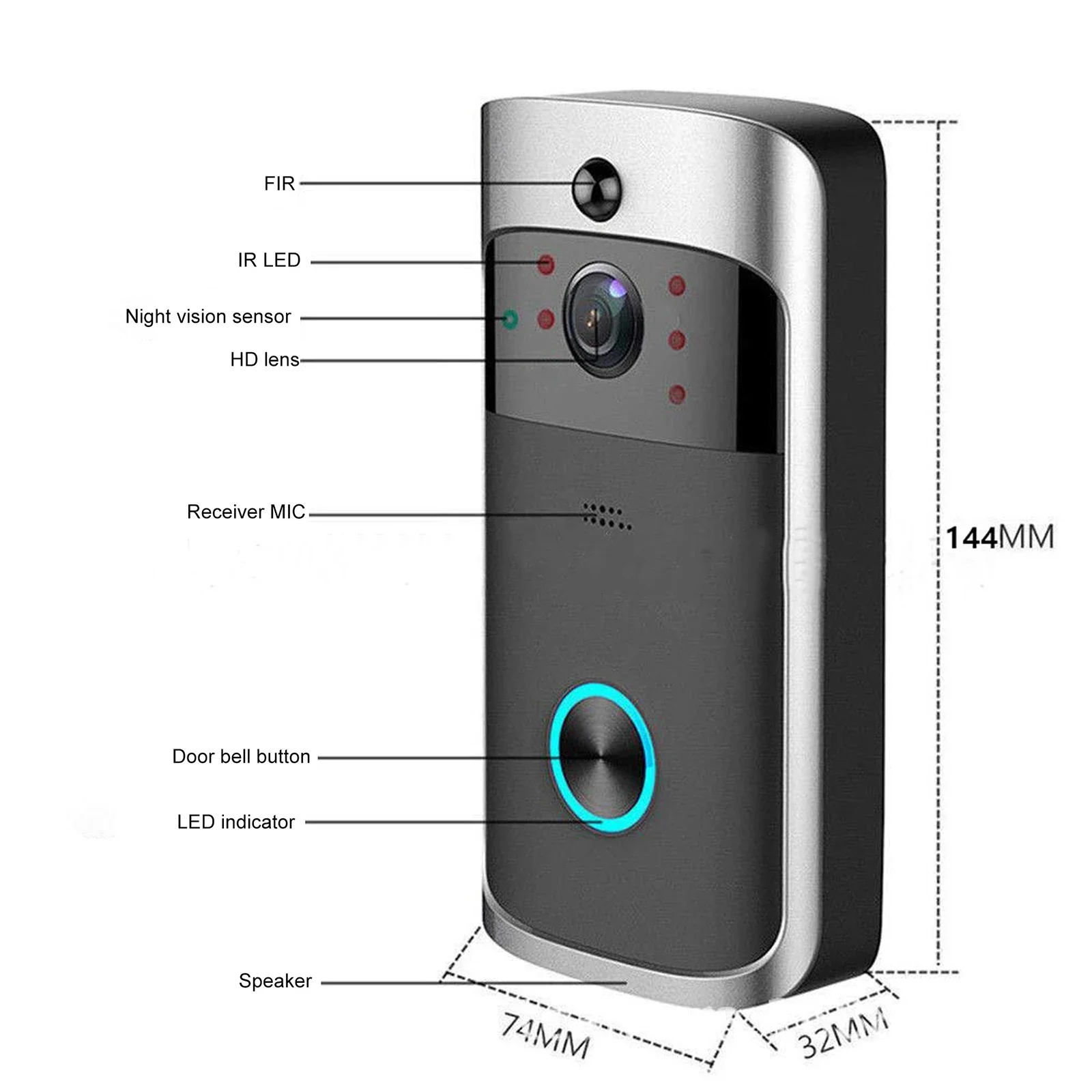 2026 NEW V5 Video Door Bell Wi - Smart Home Video Doorbell Enhanced Security With Smart Doorbell ulasan dan harga