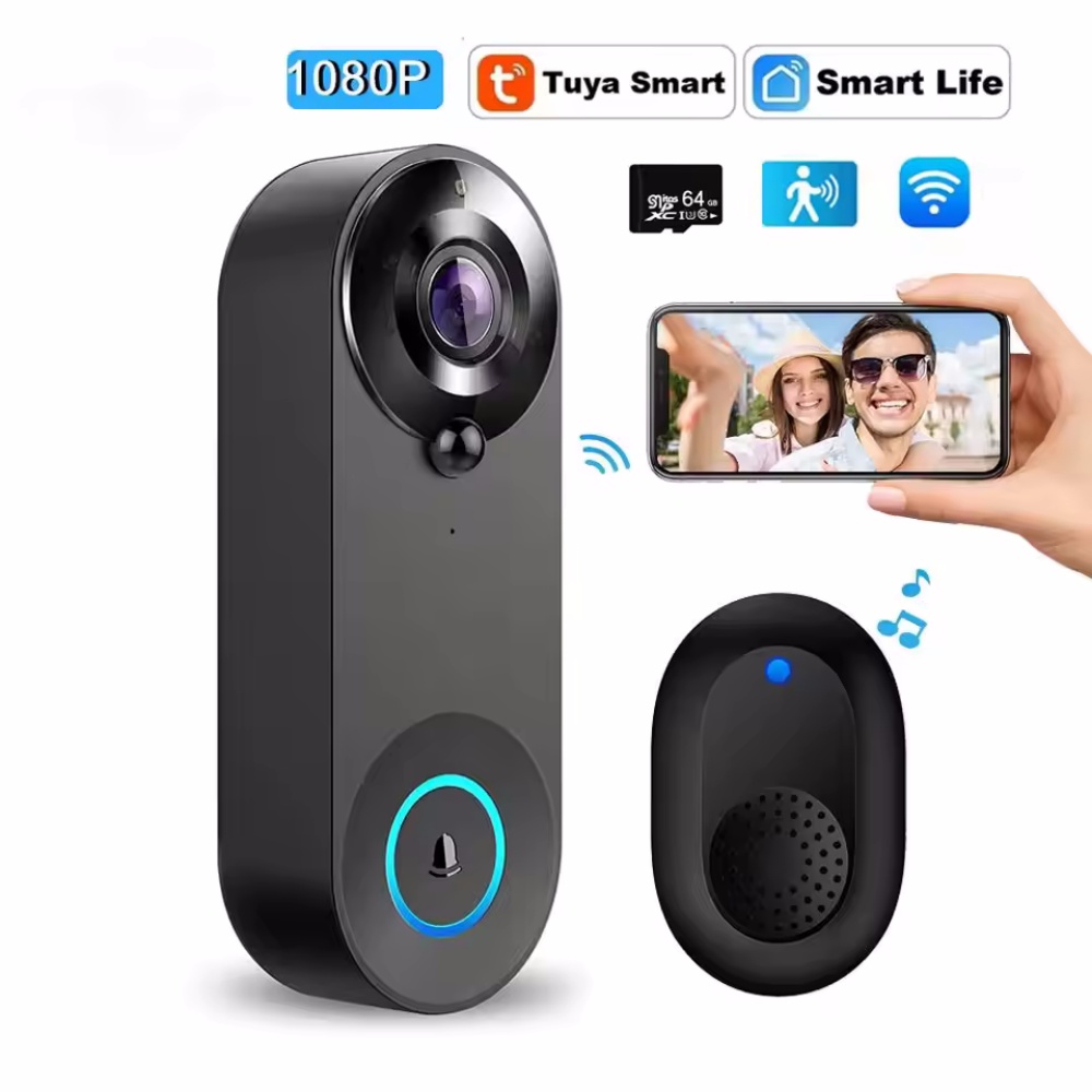 Tuya 1080P Bel Pintu WIFI Nirk - Smart Home Video Doorbell Enhanced Security With Smart Doorbell ulasan dan harga