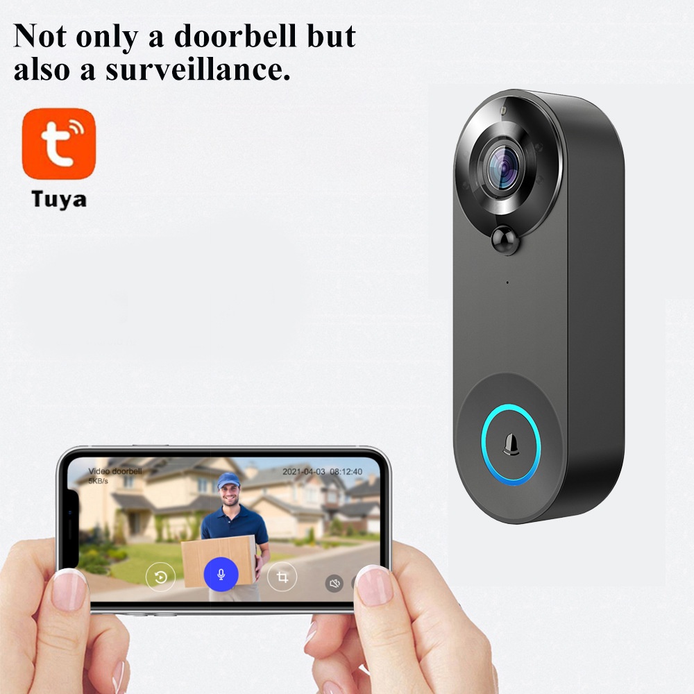 Tuya 1080P Bel Pintu WIFI Nirk - Smart Home Video Doorbell Enhanced Security With Smart Doorbell ulasan dan harga