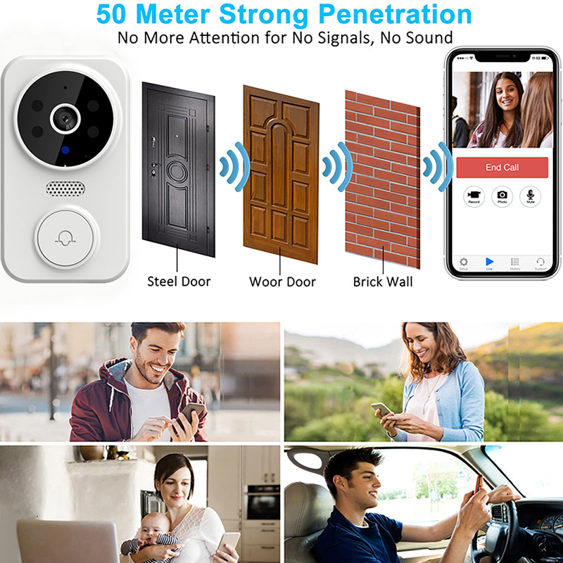 Bel Pintu Video Pintar WiFi Ka - Smart Home Video Doorbell Enhanced Security With Smart Doorbell ulasan dan harga