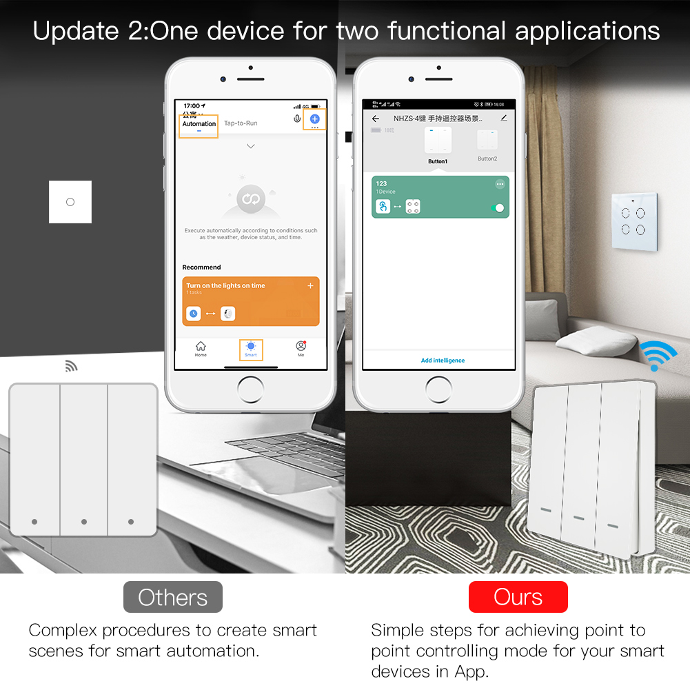 MOES Tuya ZigBee Scene Switch  - Smart Light Switch ulasan dan harga