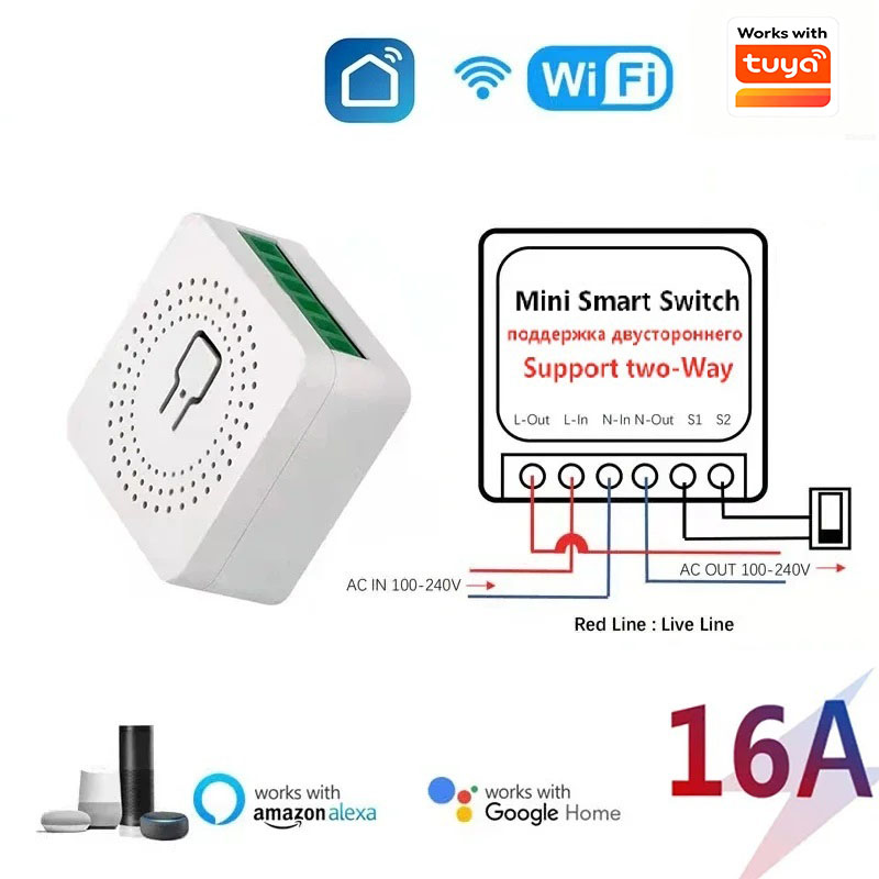 Sakelar WiFi Pintar 16A DIY Be - Smart Home Miniature ulasan dan harga