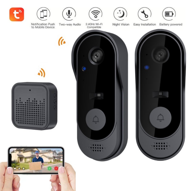 Tuya bel pintu kamera WIFI Vid - Smart Home Video Doorbell Enhanced Security With Smart Doorbell ulasan dan harga