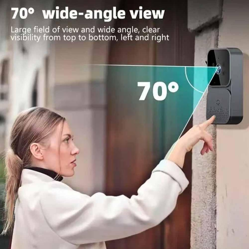 Bel Pintu Nirkabel WiFi 2.4G P - Smart Home Video Doorbell Enhanced Security With Smart Doorbell ulasan dan harga