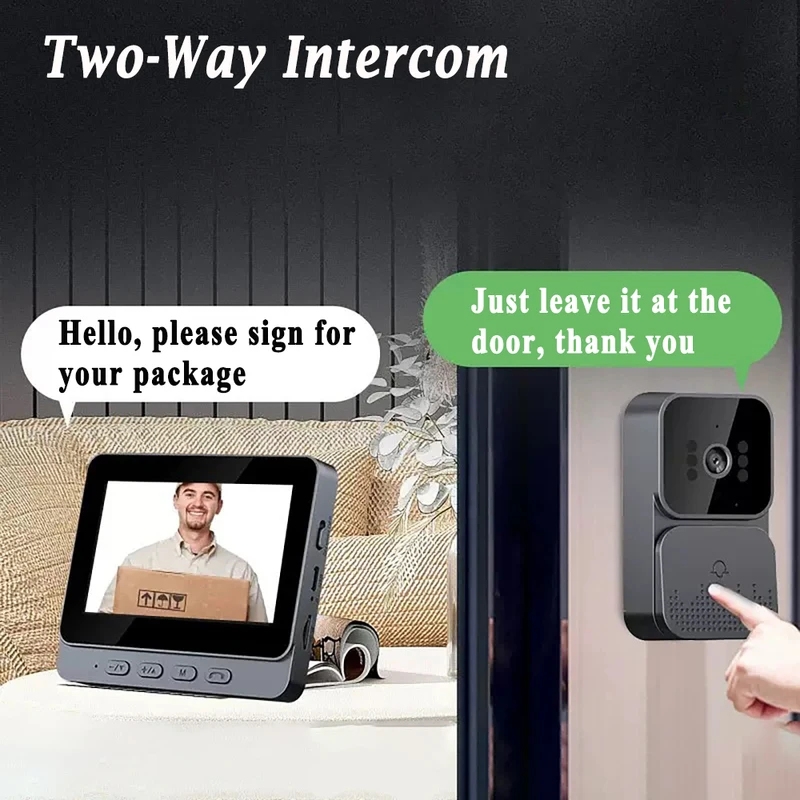 Bel Pintu Nirkabel WiFi 2.4G P - Smart Home Video Doorbell Enhanced Security With Smart Doorbell ulasan dan harga