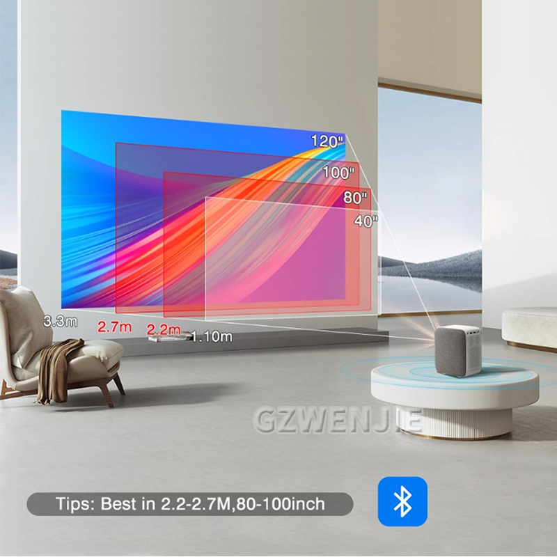 H6 Proyektor Mini LED 1080P Fu - Smart Home Tv ulasan dan harga