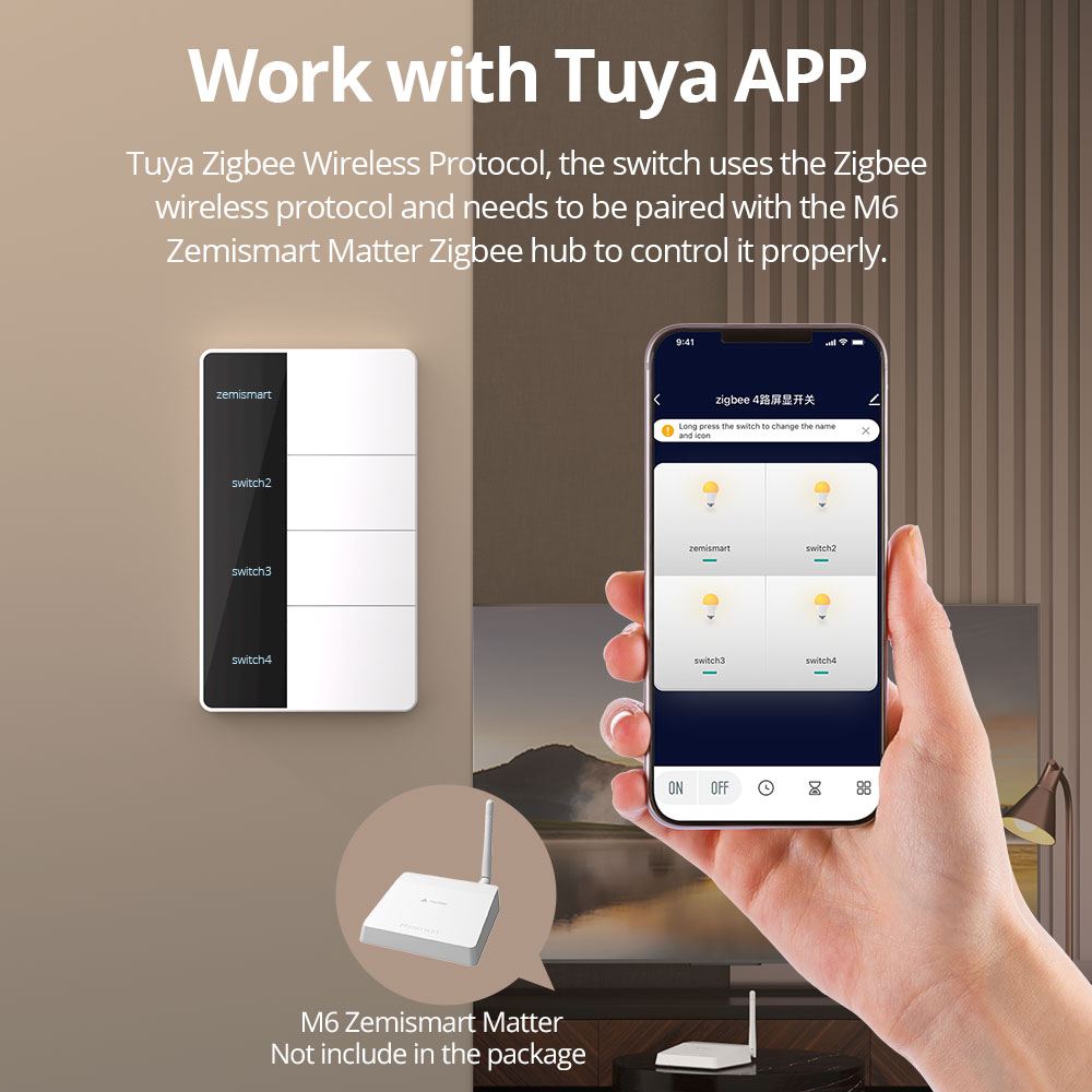 1234 Gang US Type Zigbee Push  - Zigbee Gateway ulasan dan harga