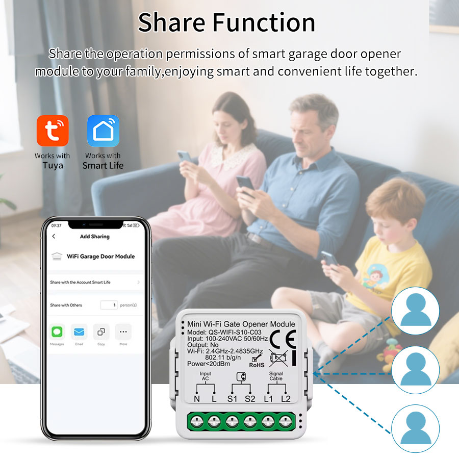 Pengontrol Pintu Garasi Tuya S - Smart Home For Living ulasan dan harga