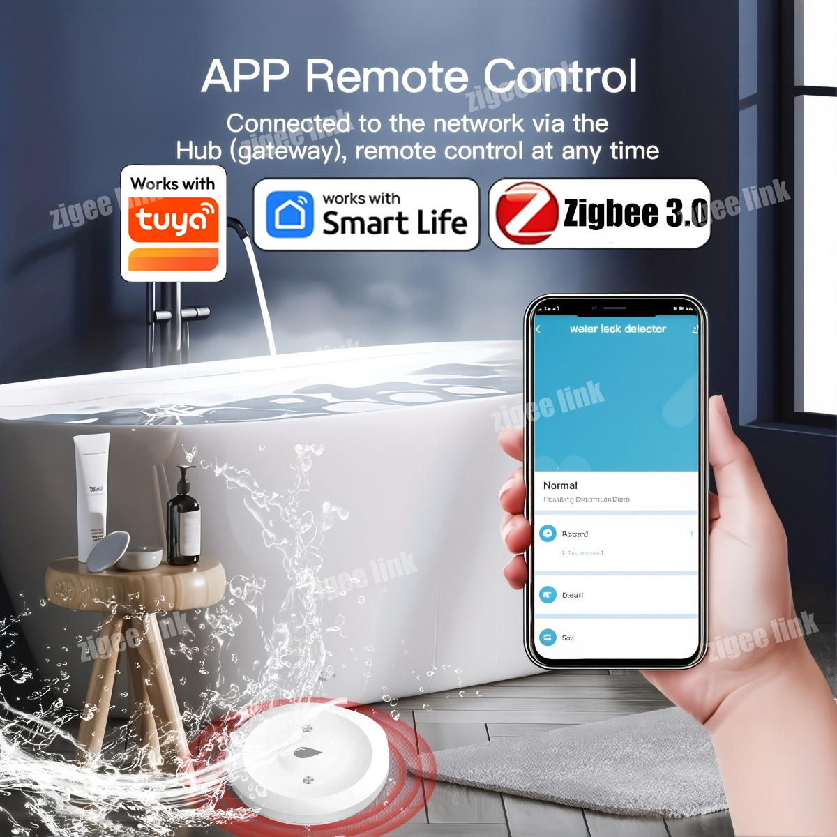 Sensor Air ZigBee 3.0 Detektor - Zigbee Gateway ulasan dan harga