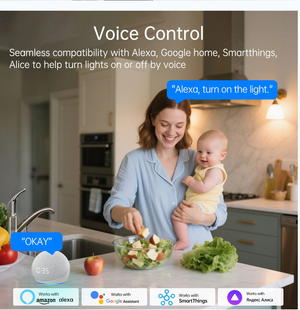 1 2 3 4 Gang WiFi RF 433mhz La - Smart Light Switch ulasan dan harga