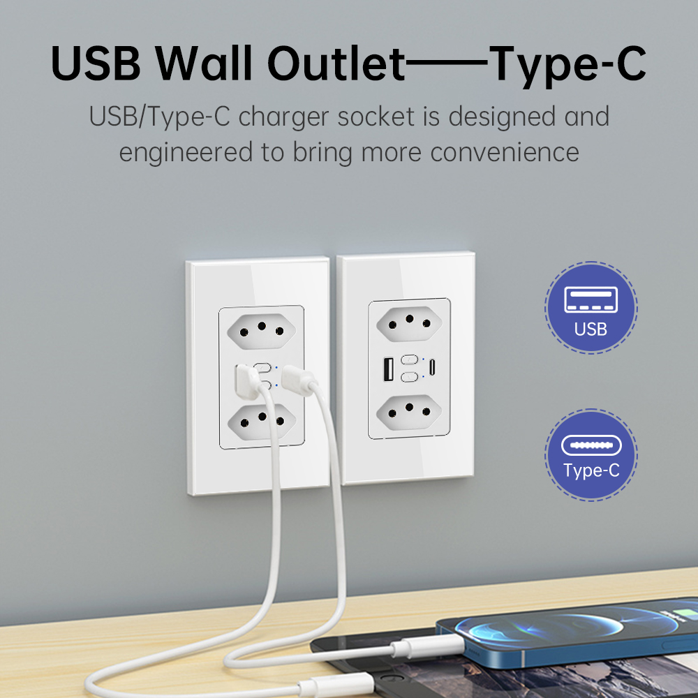 MANHOT Wifi Smart Brazil Socke - Smart Home For Living ulasan dan harga