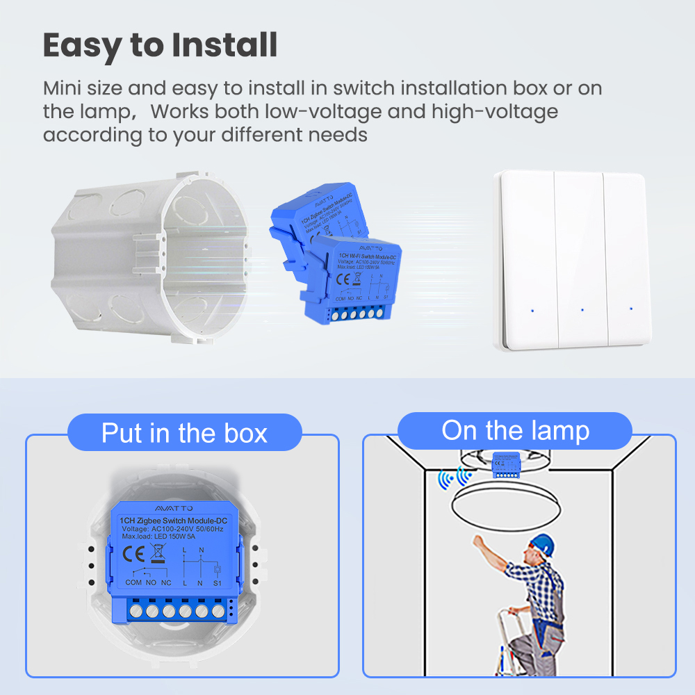 AVATTO WiFi/ZigBee Modul Konta - Smart Home Miniature ulasan dan harga