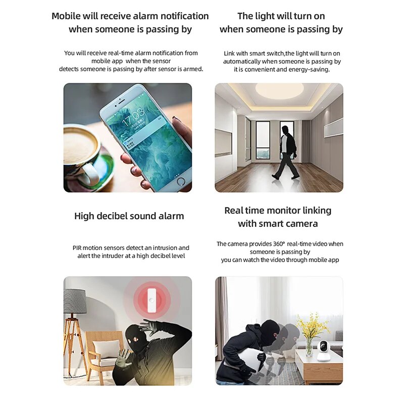 Zigbee PIR Sensor gerak WiFi,  - Smart Home Web ulasan dan harga