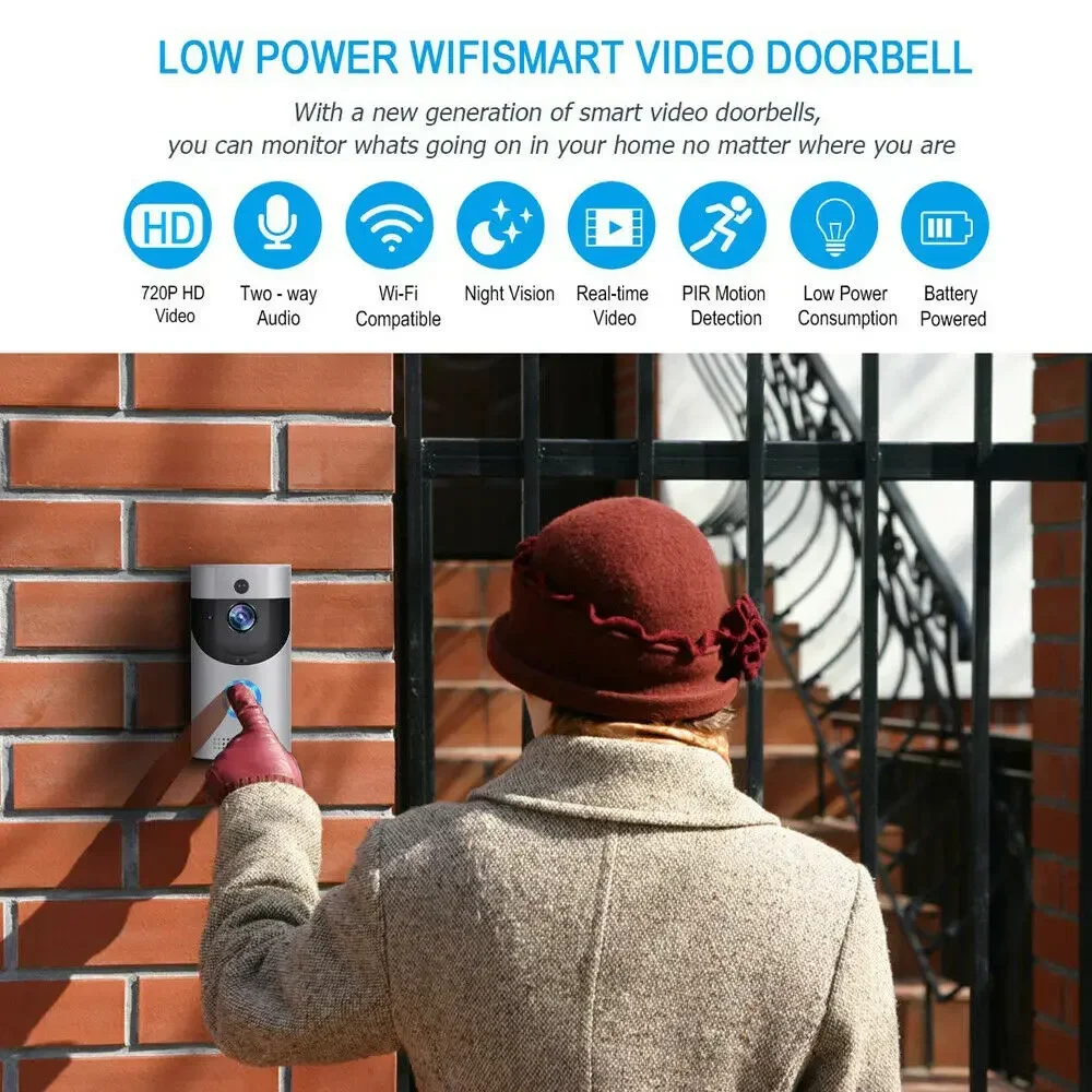 Kamera Bel Pintu Nirkabel WIFI - Smart Home Video Doorbell Enhanced Security With Smart Doorbell ulasan dan harga
