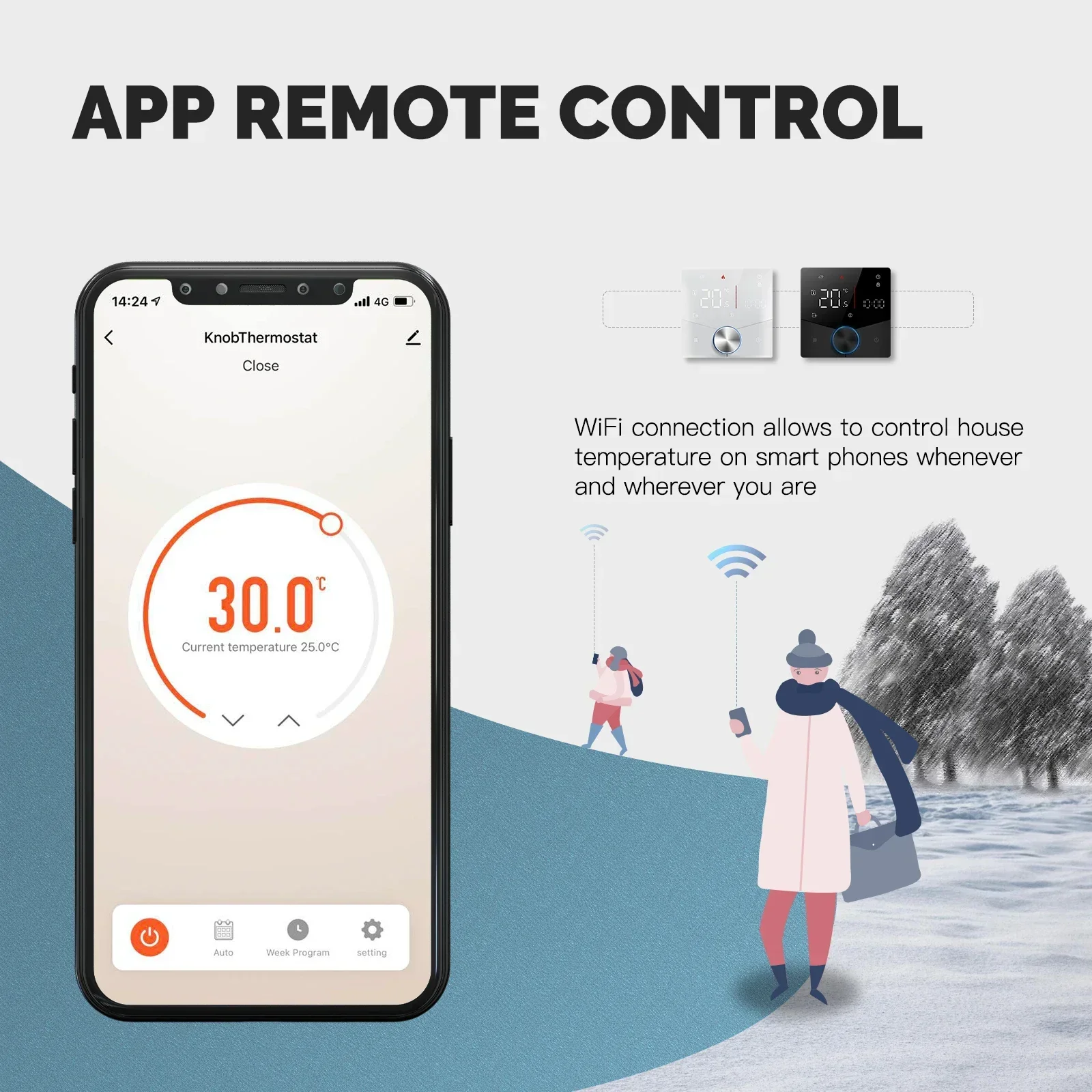 MOES Tuya WiFi Smart Knob Ther - Smart Home Package ulasan dan harga