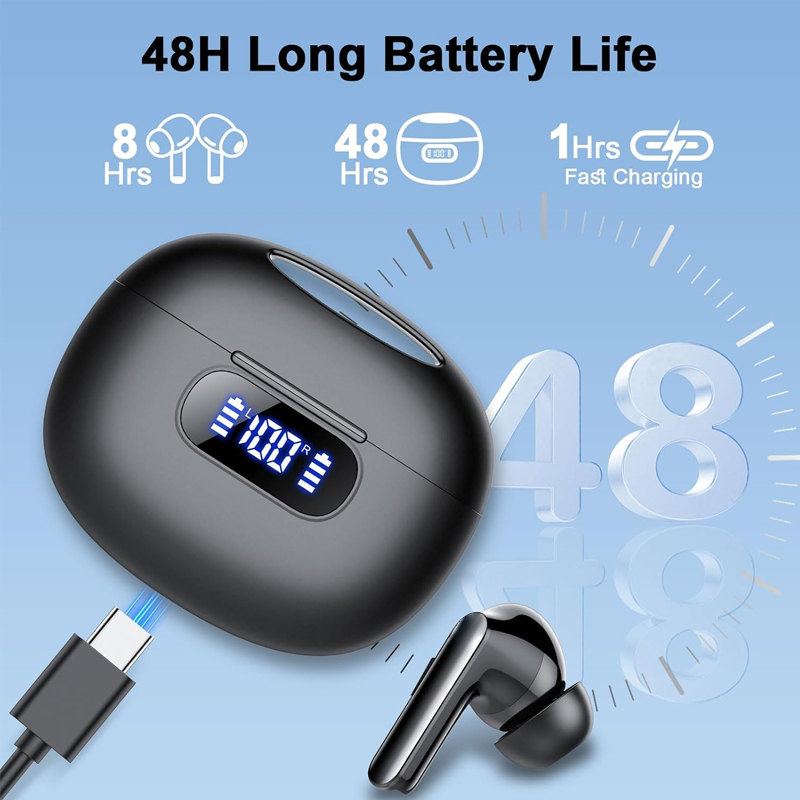 Ear Buds TWS Layar Digital LED - Smart Home Bone ulasan dan harga