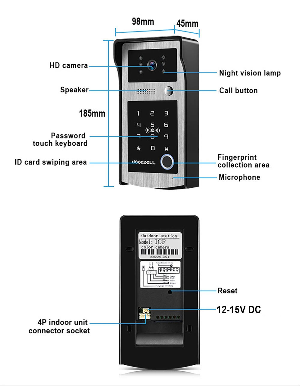 Wifi Tuya Layar Sentuh 7 Inci  - Smart Home Video Doorbell Enhanced Security With Smart Doorbell ulasan dan harga