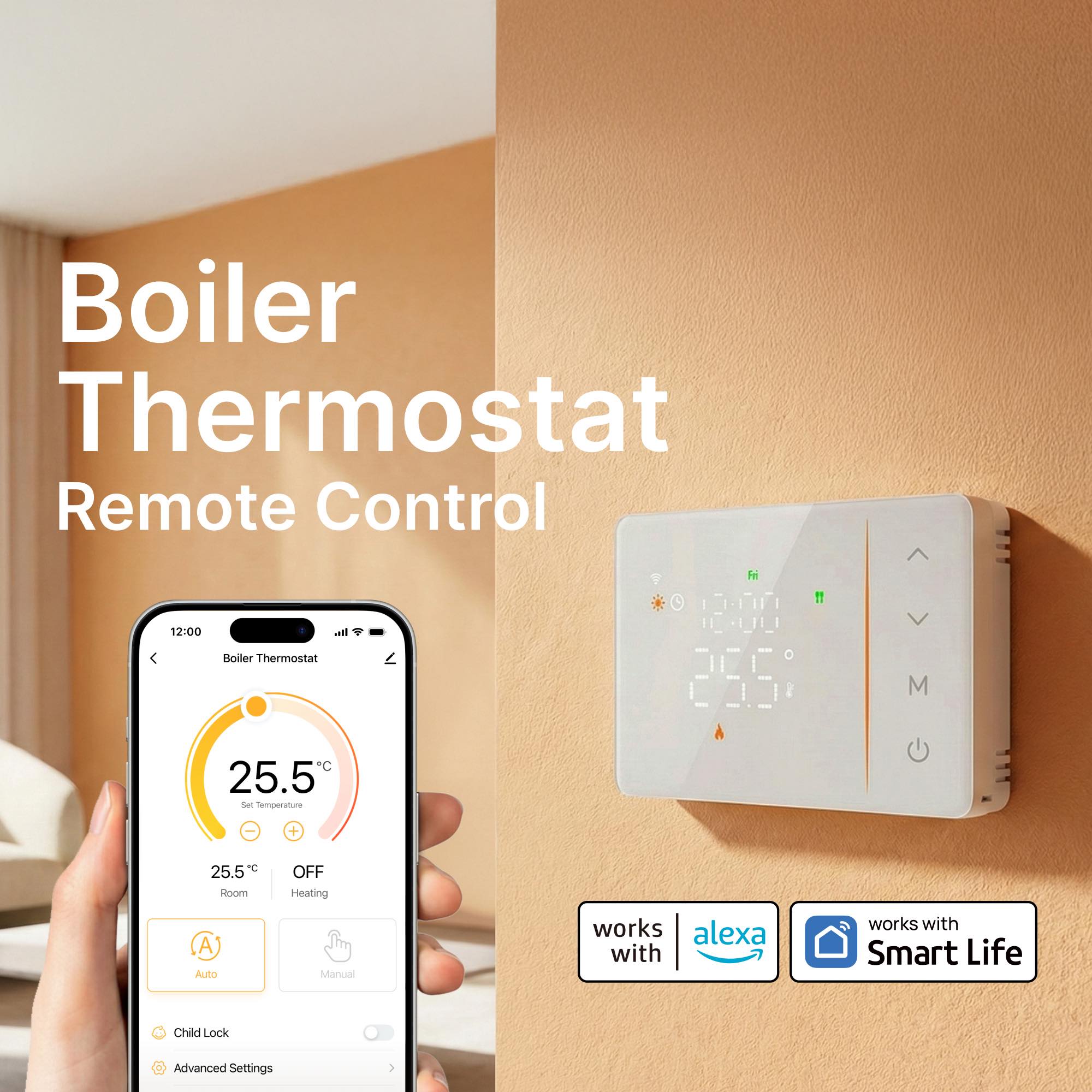 Sakelar termostat wifi bertena - Smart Home Package ulasan dan harga