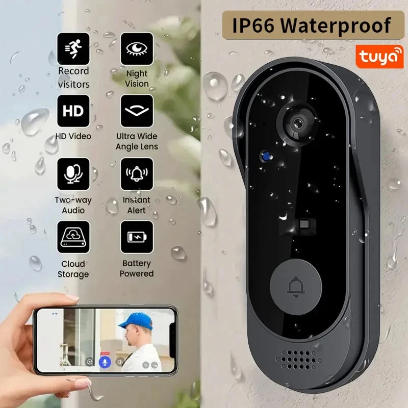 Tuya WiFi Bel Pintu Video Pint - Smart Home Video Doorbell Enhanced Security With Smart Doorbell ulasan dan harga